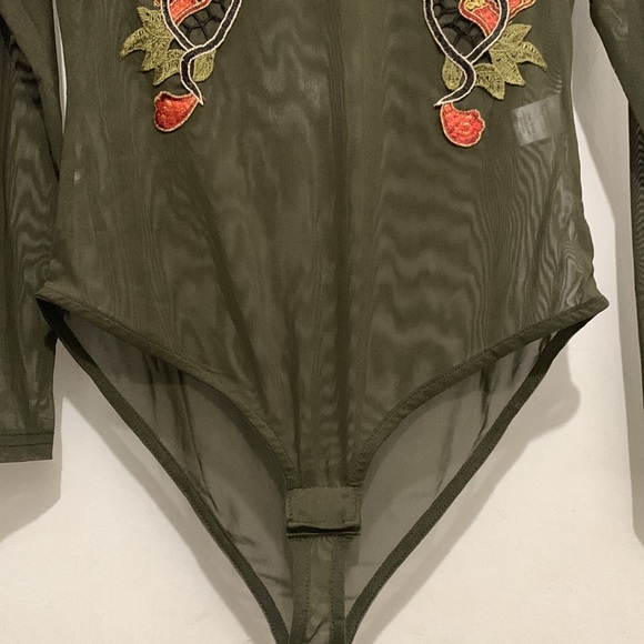 Cotton Candy Couture Green Mesh Butterfly Bodysuit - Picture 8 of 12